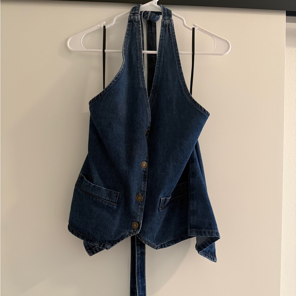 Lioness Indigo Denim Vest